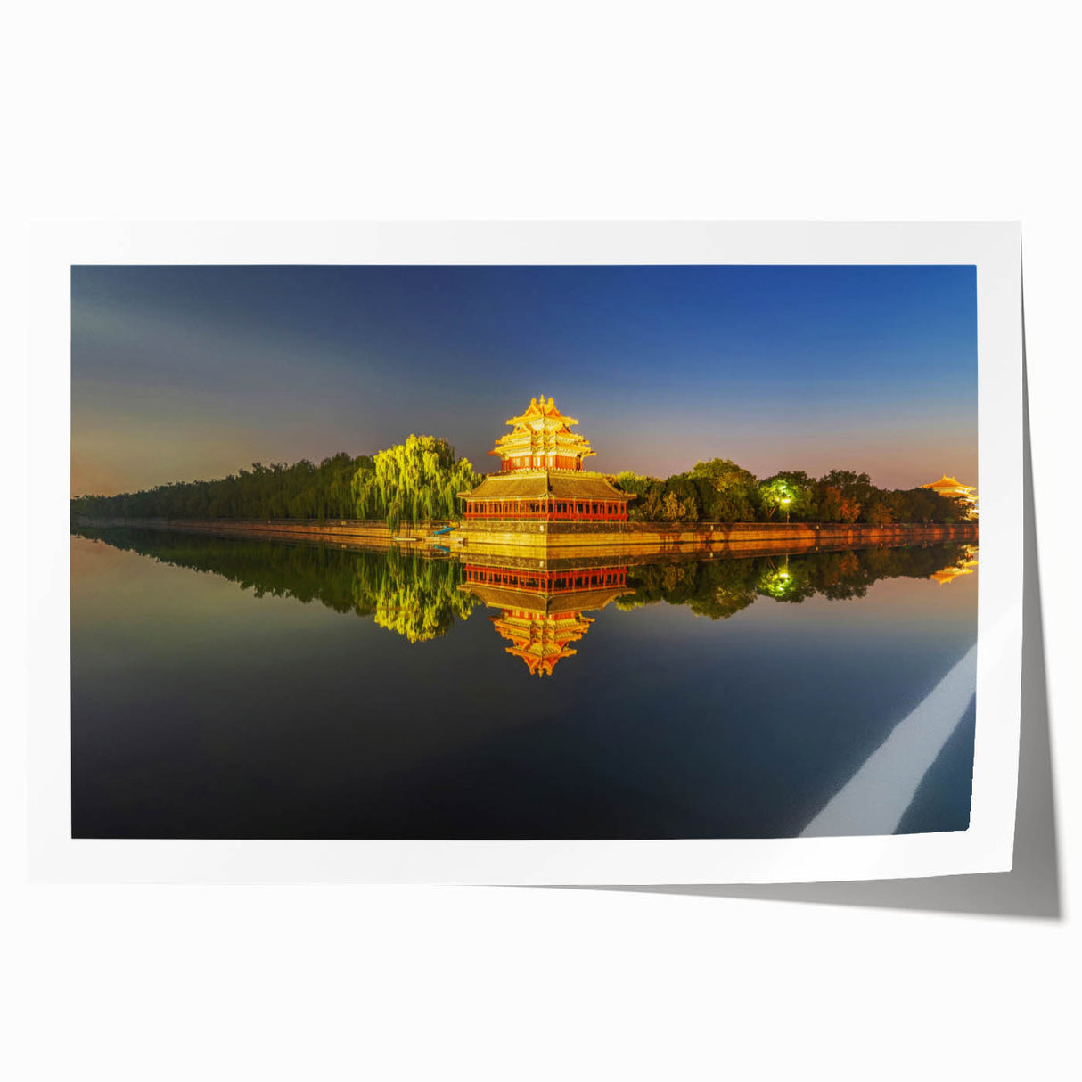Extra large wall art featuring a serene Beijing landscape in pastel shades on rolled canvas, ideal for art wall dining room.
