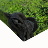 Black and white landscape art painting of Georgian scenery on large stretched canvas, suitable for bedroom wall decor.