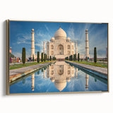 Framed canvas featuring a vintage-style Indian landscape in muted gold and black tones, ideal for bedroom wall decor.