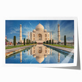 Extra large rolled print of an Indian scenery with vibrant floral elements, ideal for art wall dining room.