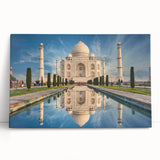Black and white stretched canvas of an Indian cityscape, ideal for kitchen wall art or bedroom ambiance.