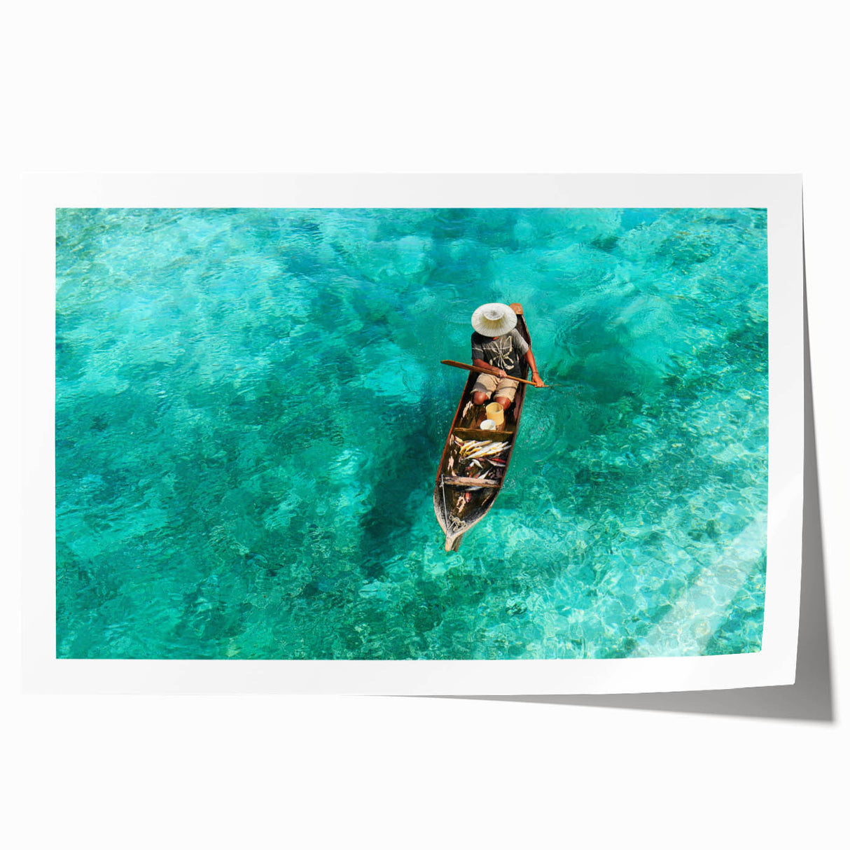 Extra large rolled print of a serene Malaysian landscape with lush greenery and floral elements.
