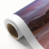 Art deco poster of a serene Pakistani landscape in soft pastel shades, rolled canvas, ideal for nursery wall art.