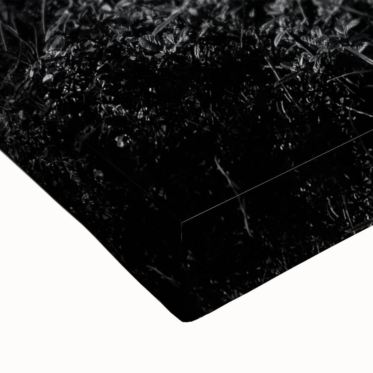 Black and white landscape art painting of Taiwan on stretched canvas, ideal for bedroom wall decor.