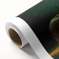 Art deco poster of a serene Thailand landscape in pastel shades on rolled canvas, ideal for nursery wall art.