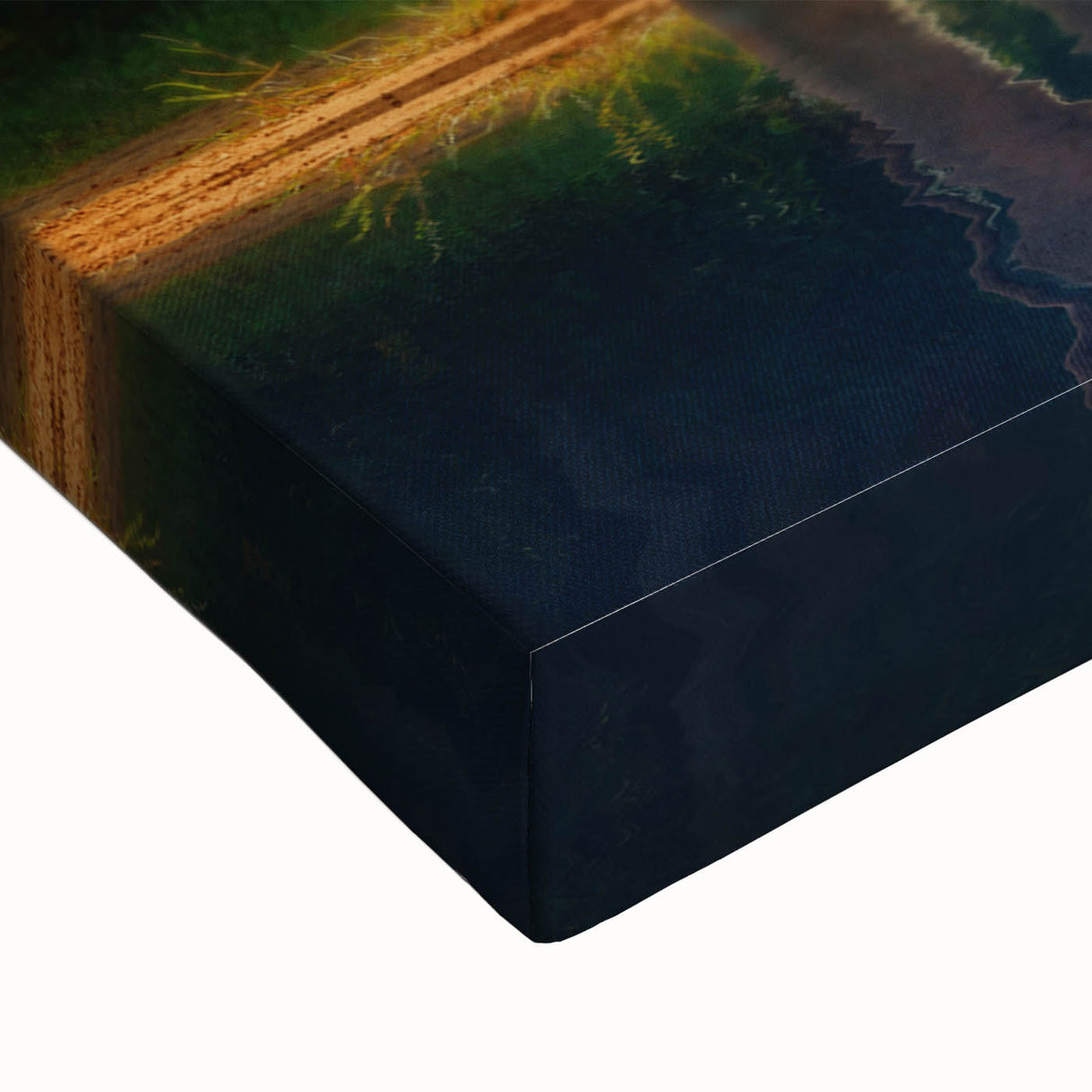 Large art canvas featuring a black and white landscape painting of a Thai scenery, ideal for bedroom wall decor.