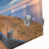 Large abstract wall art depicting Adelaide scenery in mid-century modernist style on acrylic glass.