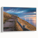 Framed canvas depicting a vintage-style Adelaide landscape in black and white tones, suitable for bedroom decor.