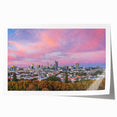 Rolled print of Brisbane scenery in muted earth tones, ideal for art wall dining room or classy bathroom decor.