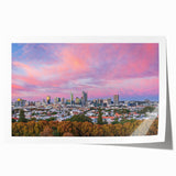 Rolled print of Brisbane scenery in muted earth tones, ideal for art wall dining room or classy bathroom decor.