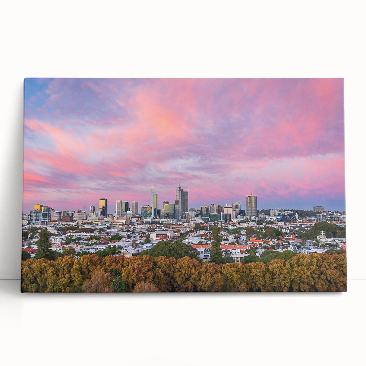 Black and white stretched canvas of Brisbane scenery, ideal for kitchen wall art or bedroom ambiance.
