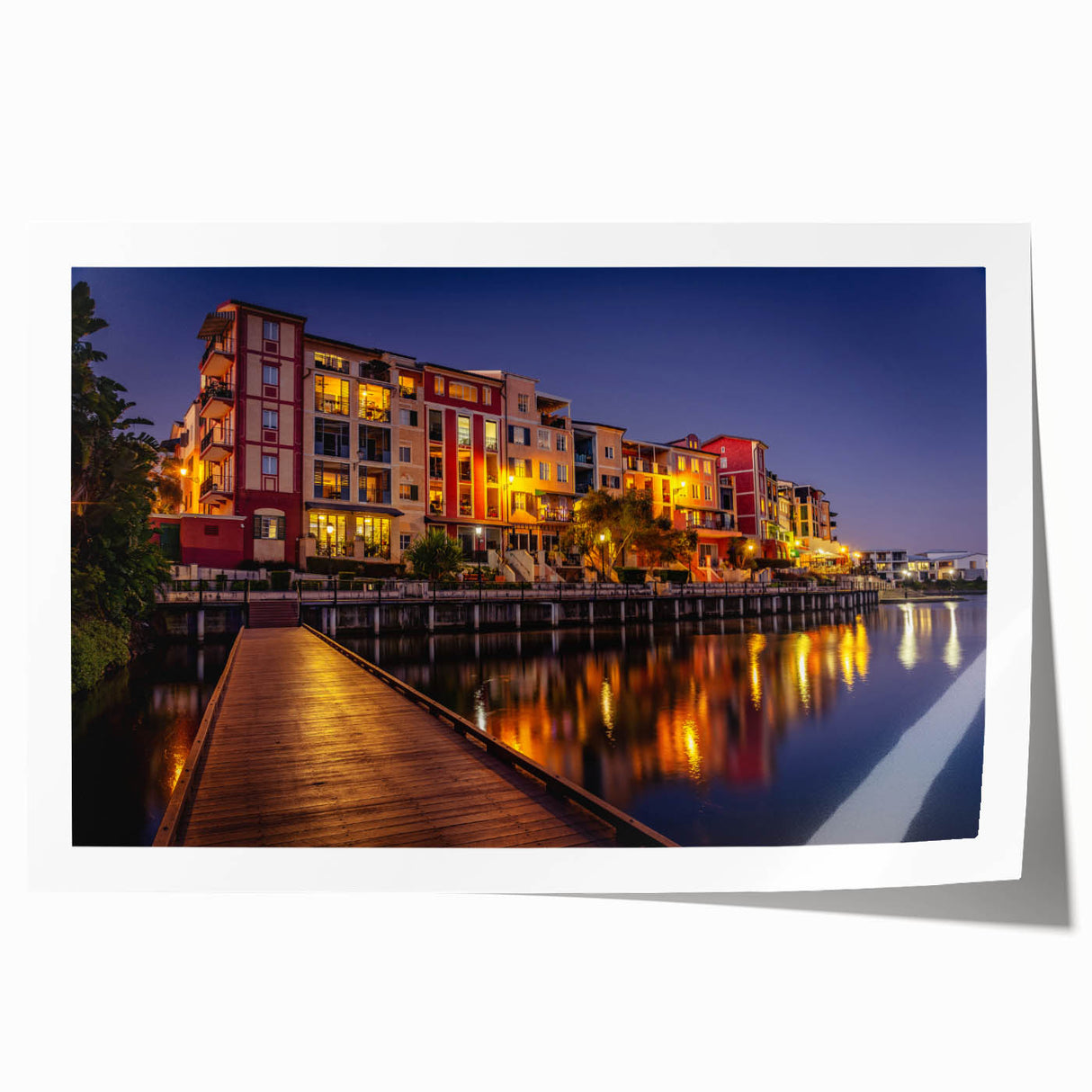 Scenic Queensland landscape on rolled canvas, featuring vibrant greenery and a serene river.