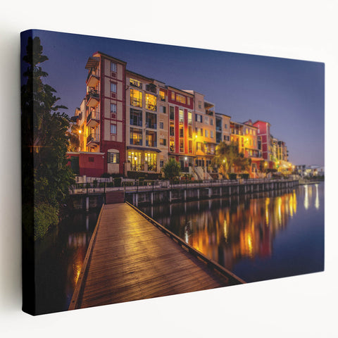 Stretched canvas of Queensland landscape in earthy tones, suitable for kitchen wall art.