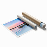 Extra large rolled print of Tasmania scenery with vibrant green and blue tones, ideal for classy bathroom wall art.