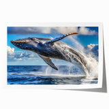 Rolled print of New Brunswick scenery with floral accents in soft green and blue, ideal for art wall dining room.