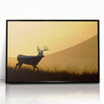 Large abstract wall art depicting a vibrant Saskatchewan landscape in acrylic, framed in black, suitable for modern decor.