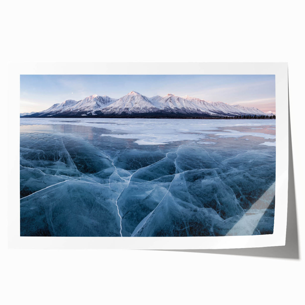 Extra large rolled print of Yukon scenery in muted earth tones, ideal for art wall dining room.