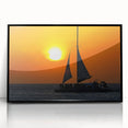 Large abstract wall art depicting a Caribbean scenery in Aruba.