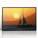 Large abstract wall art depicting a Caribbean scenery in Aruba.