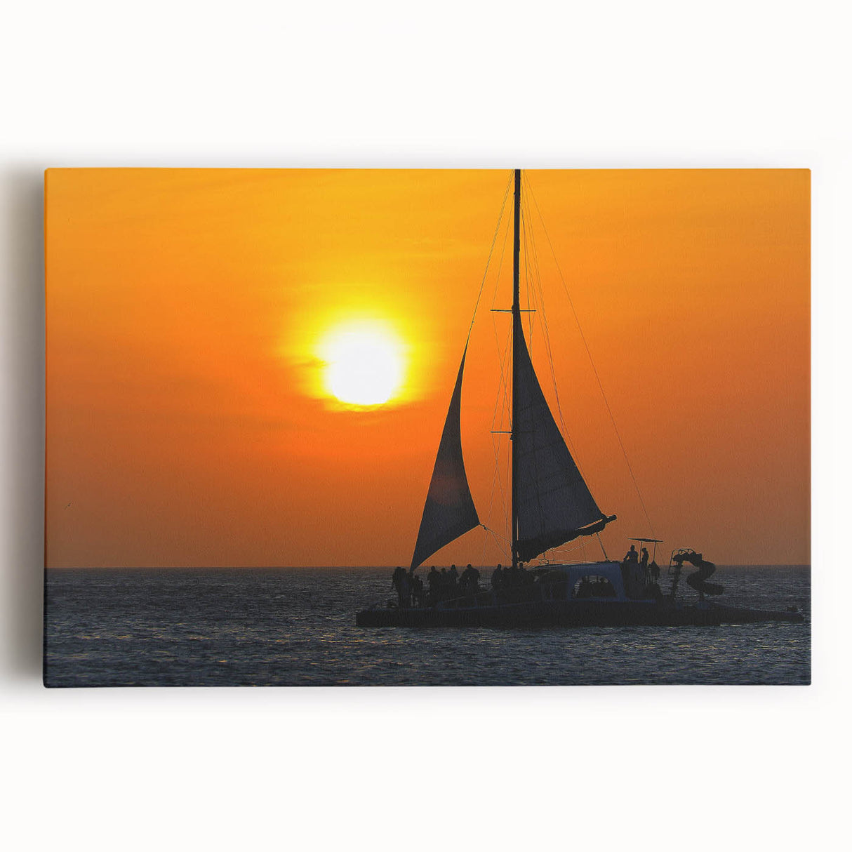 Black and white photograph of a Caribbean beach on stretched canvas, ideal for kitchen wall art.