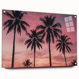 Acrylic glass print of a Caribbean seascape with vivid blue and turquoise waters, ideal for dining room decor.