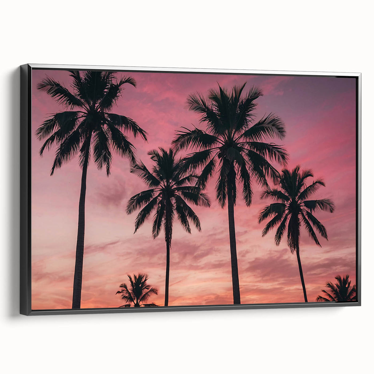 Black and white framed canvas of a vintage Jamaican landscape, ideal for bedroom decor.