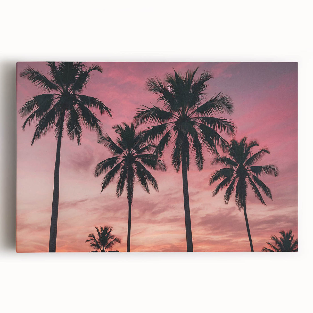 Black and white stretched canvas featuring a serene Caribbean beach scene, ideal for kitchen wall art or bedroom ambiance.
