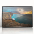 Large abstract wall art featuring vibrant Caribbean scenery on framed acrylic, suitable for modern art wall decor.