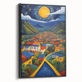Black and white wall art of Caribbean Saint Lucia landscape on framed canvas, ideal for bedroom decor.