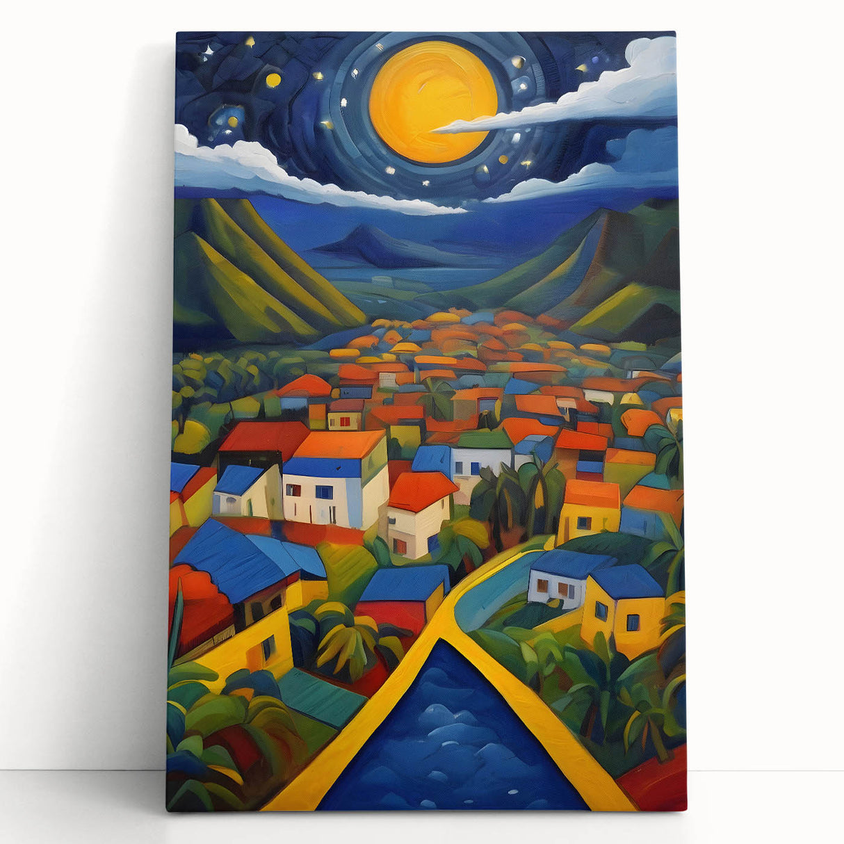 Black and white photograph of Caribbean Saint Lucia scenery on large stretched canvas, suitable for kitchen art.
