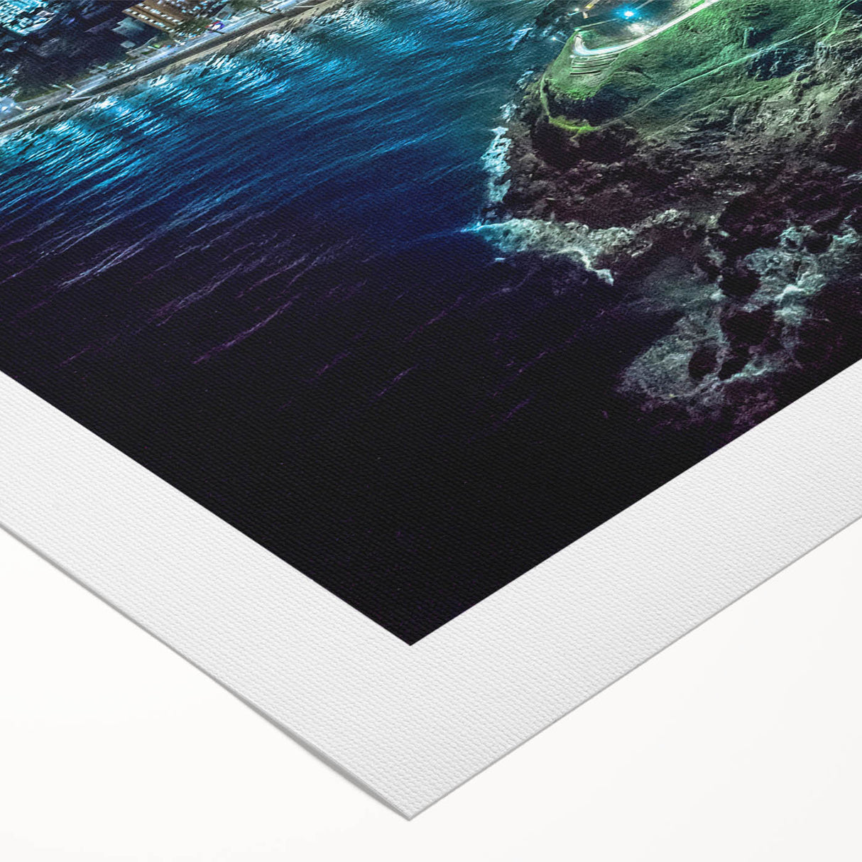 Art deco poster of El Salvador scenery in muted colors on rolled canvas, suitable for dining room decor.