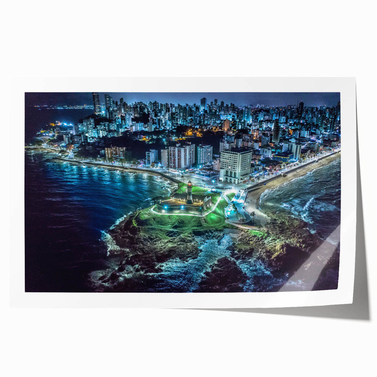 Extra large rolled print of El Salvador scenery with vibrant floral elements, ideal for art wall dining room.