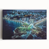 Large black and white photograph of El Salvador scenery on stretched canvas, suitable for kitchen wall art.