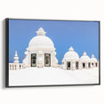Black and white landscape art painting of Central America on framed canvas, ideal for bedroom wall art.