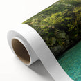 Art Deco poster featuring a scenic Albanian landscape on rolled canvas, ideal for nursery wall art or dining room decor.