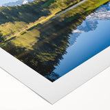 Art deco poster of an Austrian landscape on rolled canvas, featuring muted earth tones, ideal for dining room wall art.