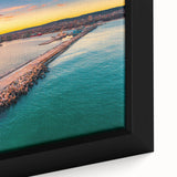 Extra large framed canvas featuring a textured, colorful depiction of a Bulgarian landscape, ideal for living room decor.