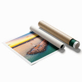 Extra large rolled print depicting a serene Bulgarian landscape with soft pastel hues, ideal for classy bathroom wall art.