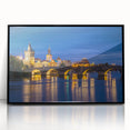 Large abstract wall art depicting a scenic European landscape in muted earth tones on a framed acrylic.