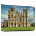 Acrylic print of Oxford scenery with soft hues of blue and gray, ideal for dining room art.