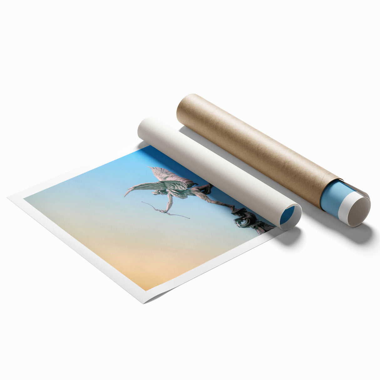 Extra large rolled print of Piccadilly, England, featuring vibrant floral designs, ideal for classy bathroom wall art.