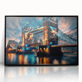 Large abstract wall art of the Thames River in England, featuring muted blue and gray tones on framed acrylic.