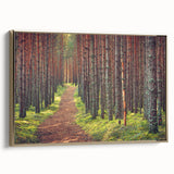 Framed canvas depicting a vintage-style Estonian landscape in muted earth tones, ideal for bedroom wall art.