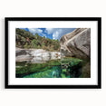 Abstract art print of a colorful, textured French Corsican landscape on a large framed canvas, ideal for living room decor.