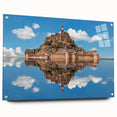 Acrylic print of a Normandy landscape in muted earth tones, suitable for dining room decor.