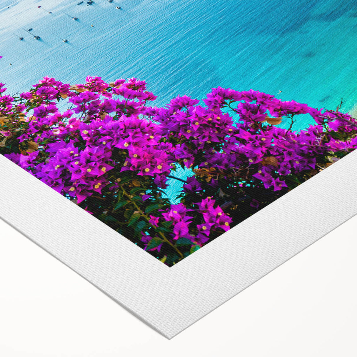 Art deco poster featuring a serene South France landscape on rolled canvas, suitable for dining room wall art.