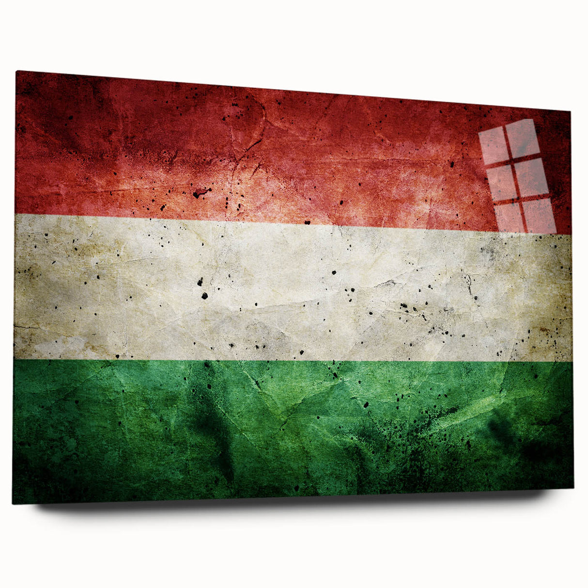 Large abstract depiction of a European scenery on acrylic glass, ideal for bedroom or dining room art.