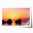 Extra large rolled print of Capri scenery in soft pastel shades, ideal for art wall dining room or classy bathroom wall art.