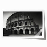 Rolled print of the Colosseum in Rome with muted earth tones, ideal for art wall dining room.