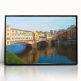 Large abstract wall art depicting Florence scenery in muted earth tones on framed acrylic.